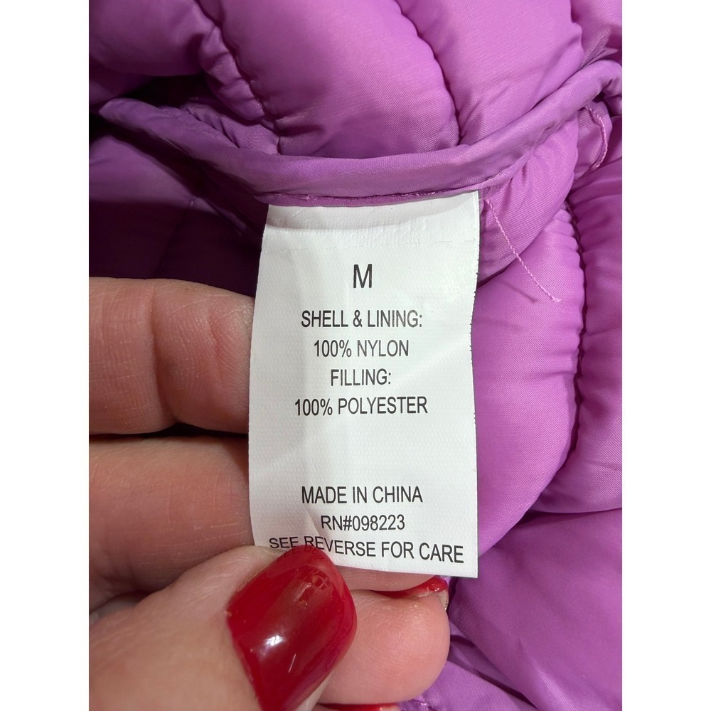 Outdoors Womens Puffer Jacket Lightweight Water Resistant Size M - Picture 8 of 8